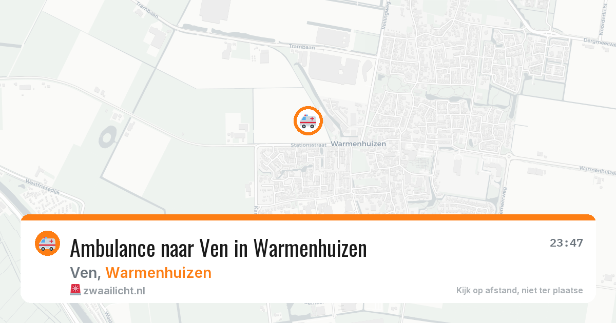 Ambulance naar Ven in Warmenhuizen — 1 jul 2026