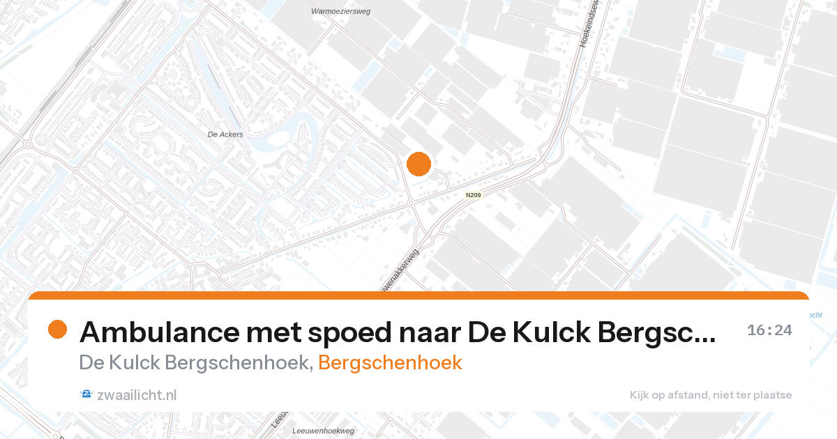 Ambulance met spoed naar De Kulck Bergschenhoek in Bergschenhoek — 28 aug 2026