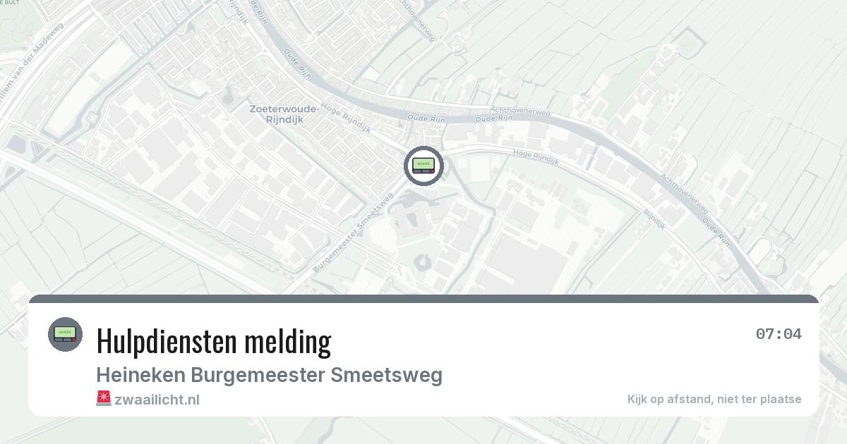 Hulpdiensten melding — 9 feb 2026