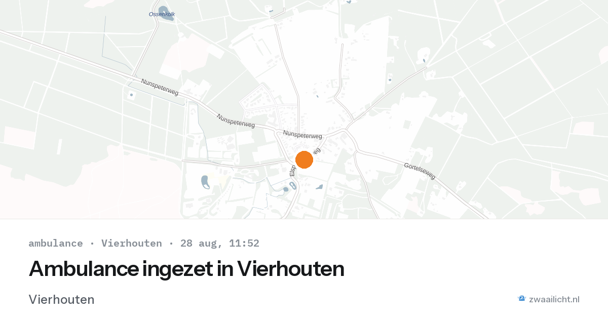Ambulance ingezet in Vierhouten — 28 aug 2026