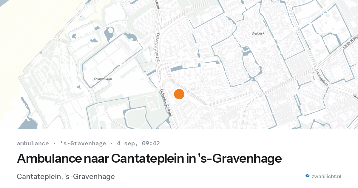 Ambulance naar Cantateplein in 's-Gravenhage — 4 sep 2026