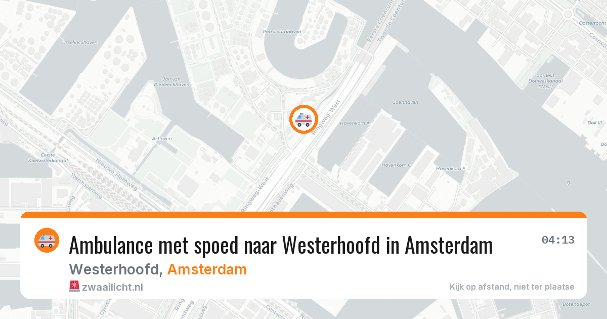 Ambulance met spoed naar Westerhoofd in Amsterdam — 29 jan 2026
