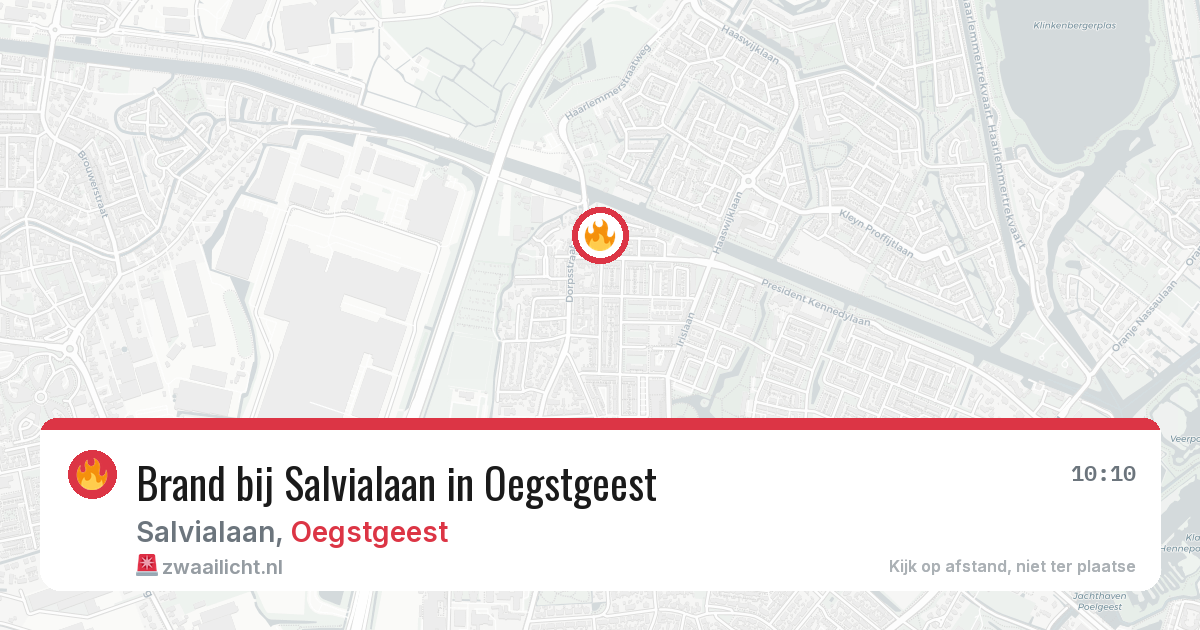 Brand bij Salvialaan in Oegstgeest — 23 jul 2026