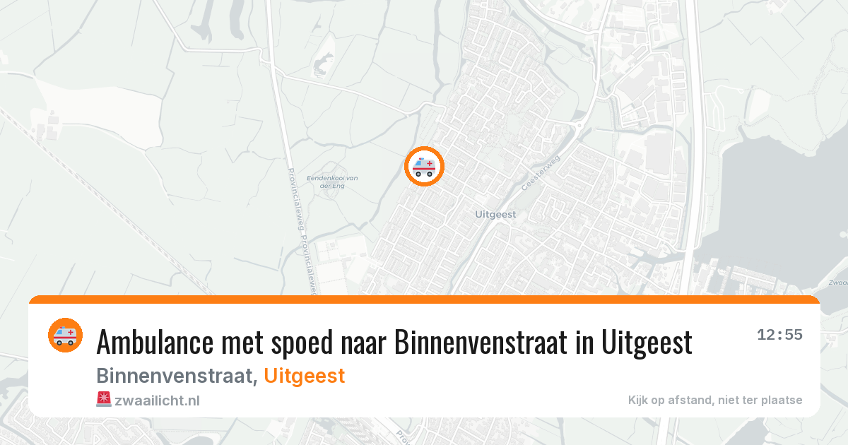 Ambulance met spoed naar Binnenvenstraat in Uitgeest — 8 mei 2026