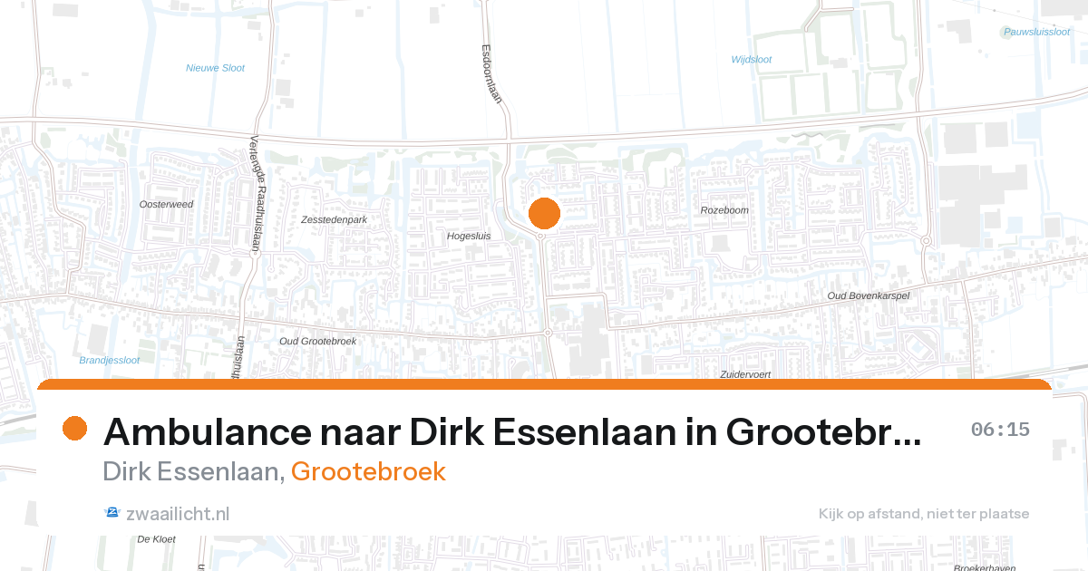Ambulance naar Dirk Essenlaan in Grootebroek — 27 aug 2026