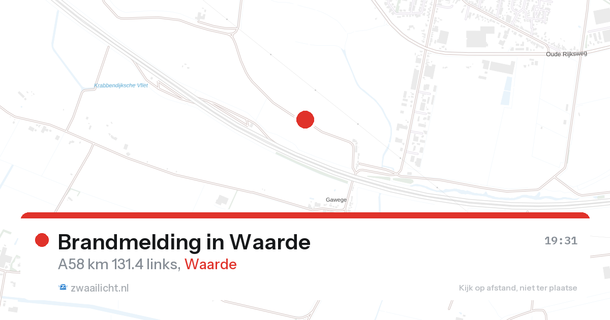 Brandmelding in Waarde — 28 aug 2026