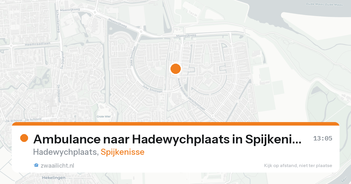 Ambulance naar Hadewychplaats in Spijkenisse — 19 aug 2026