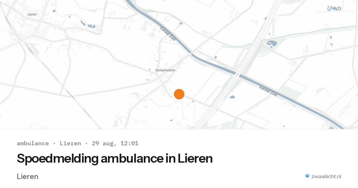 Spoedmelding ambulance in Lieren — 29 aug 2026