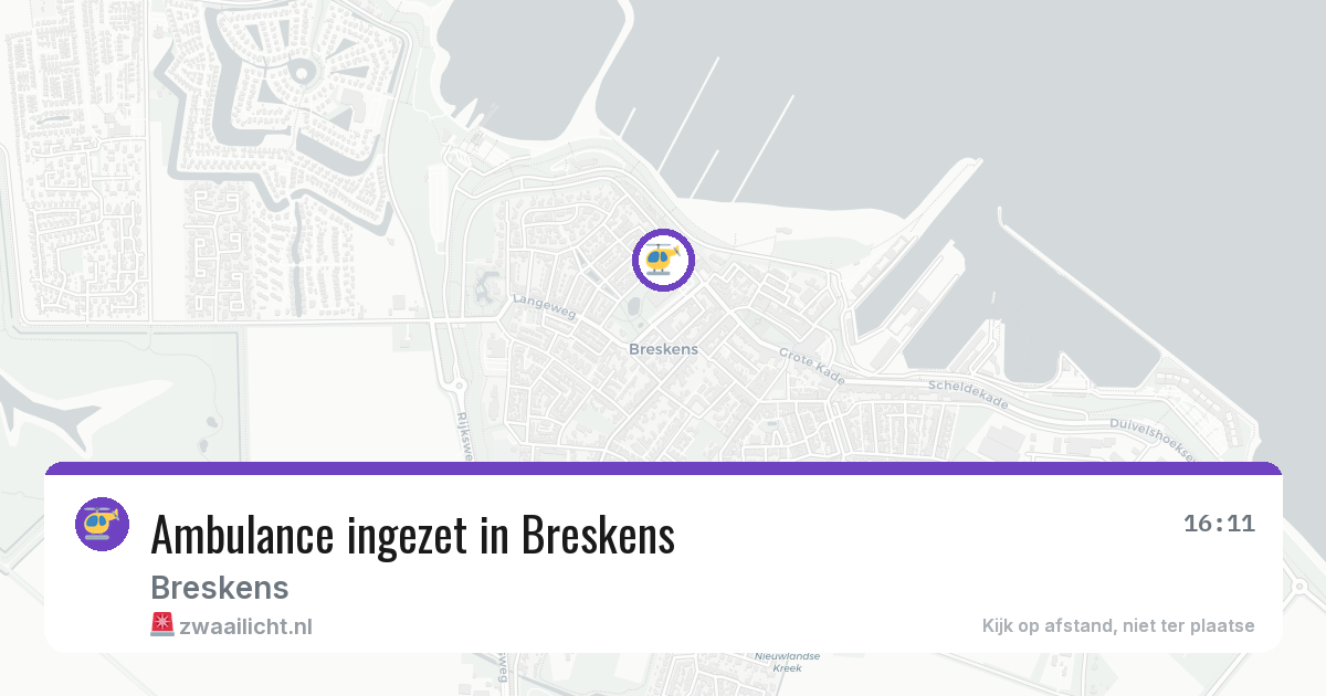Ambulance ingezet in Breskens — 11 jul 2026