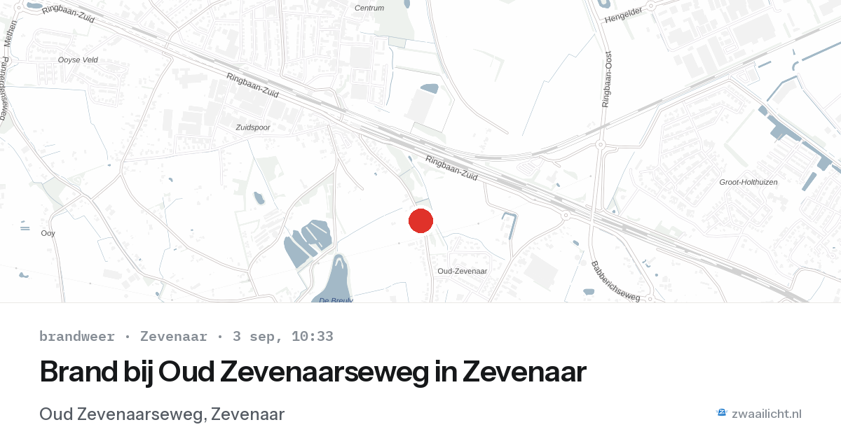 Brand bij Oud Zevenaarseweg in Zevenaar — 3 sep 2026
