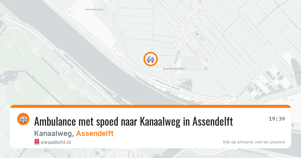 Ambulance met spoed naar Kanaalweg in Assendelft — 4 jun 2026