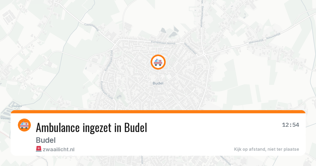 Ambulance ingezet in Budel — 24 jun 2026