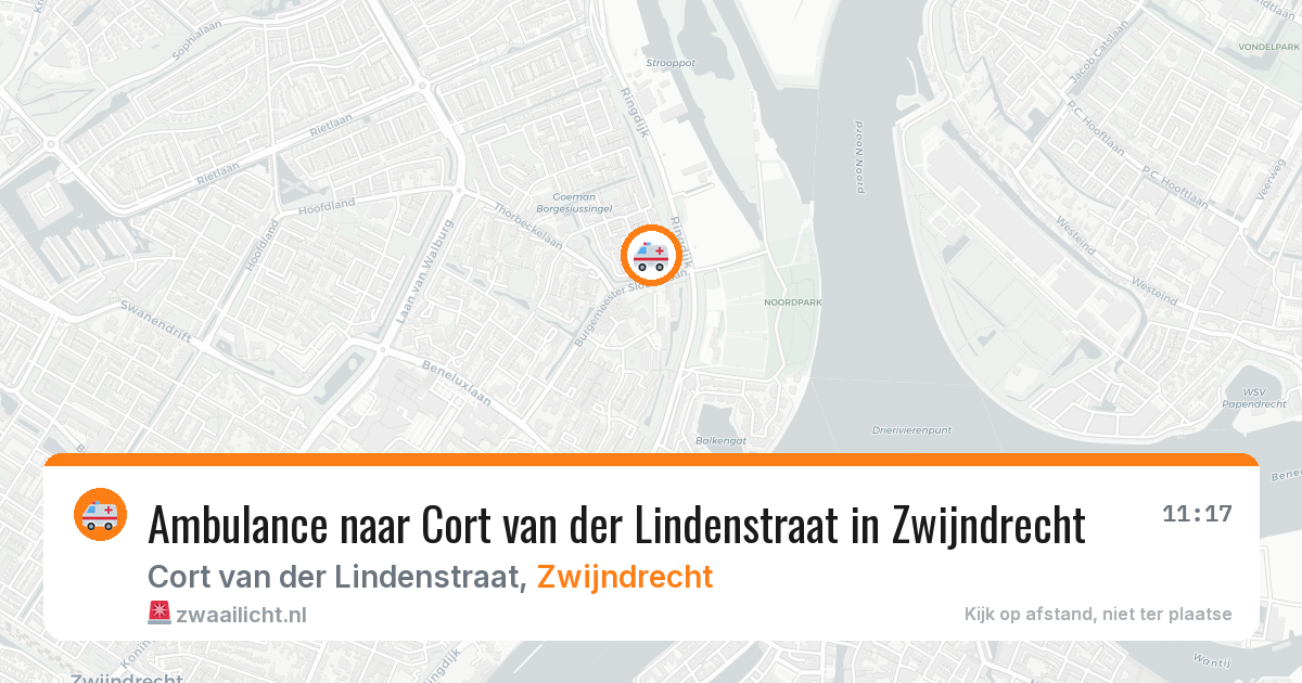 Ambulance naar Cort van der Lindenstraat in Zwijndrecht — 30 apr 2026