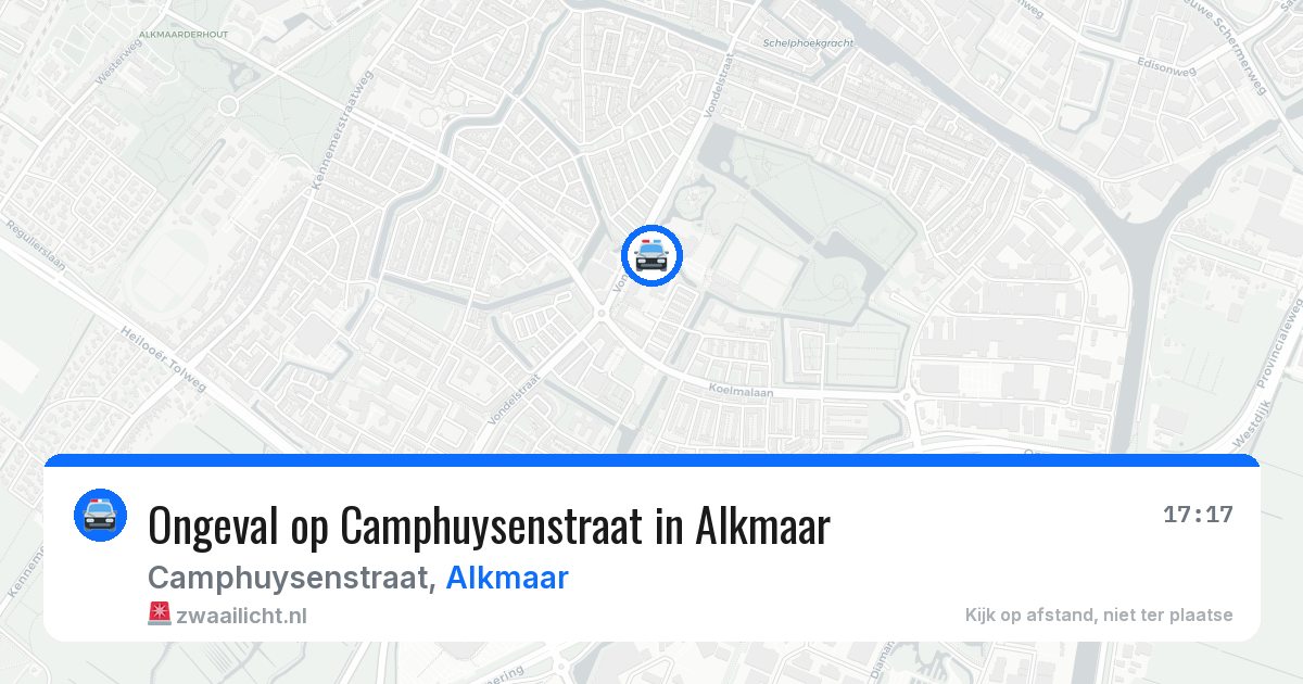 Ongeval op Camphuysenstraat in Alkmaar — 13 jul 2026