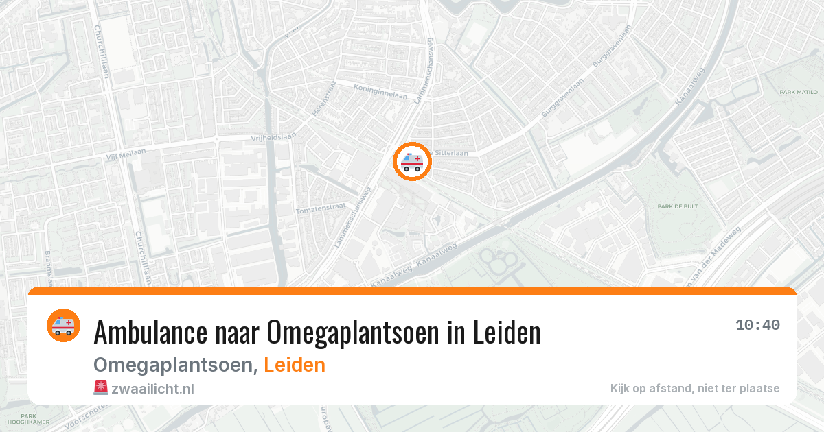 Ambulance naar Omegaplantsoen in Leiden — 10 apr 2026