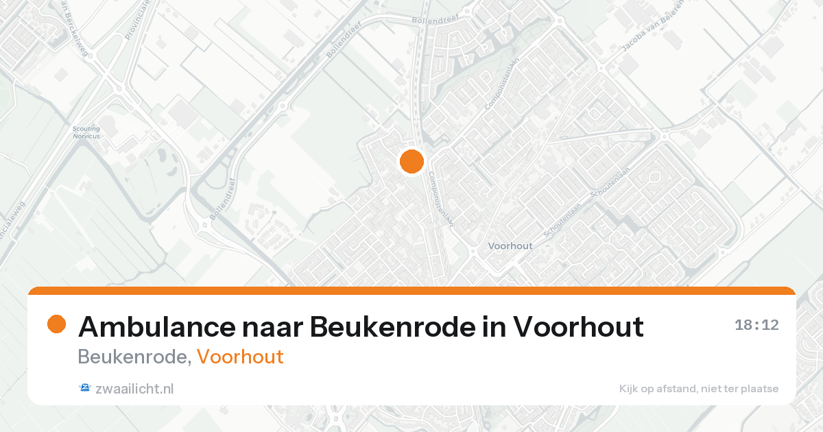 Ambulance naar Beukenrode in Voorhout — 23 aug 2026