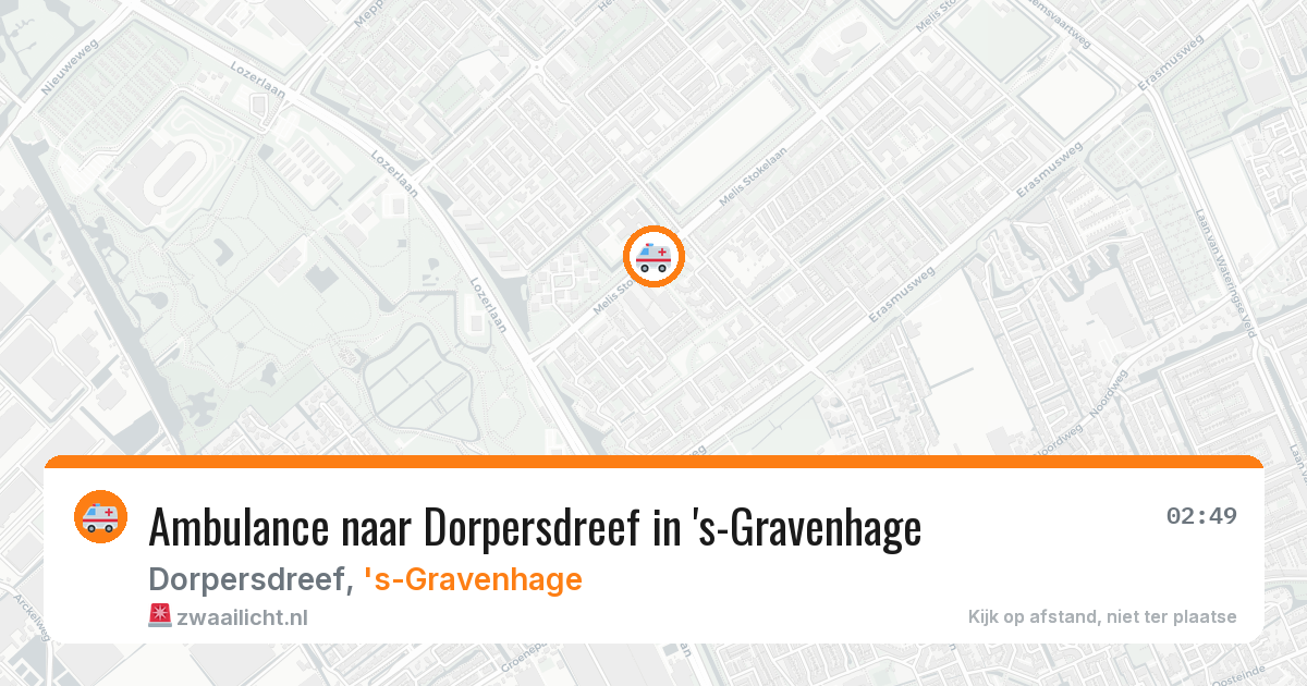 Ambulance naar Dorpersdreef in 's-Gravenhage — 4 jul 2026