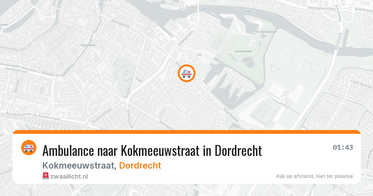 Ambulance naar Kokmeeuwstraat in Dordrecht — 6 jul 2026