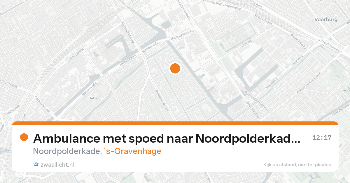 Ambulance met spoed naar Noordpolderkade in 's-Gravenhage — 25 aug 2026