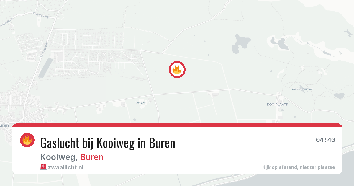 Gaslucht bij Kooiweg in Buren — 30 jul 2026