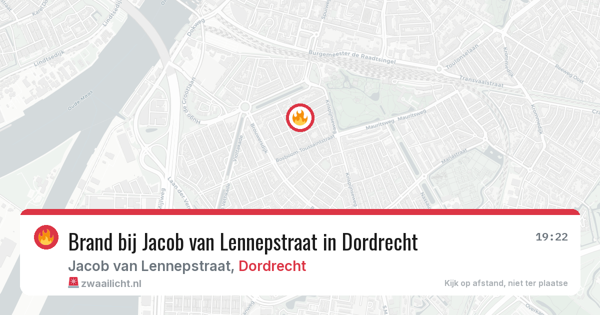 Brand bij Jacob van Lennepstraat in Dordrecht — 17 jun 2026