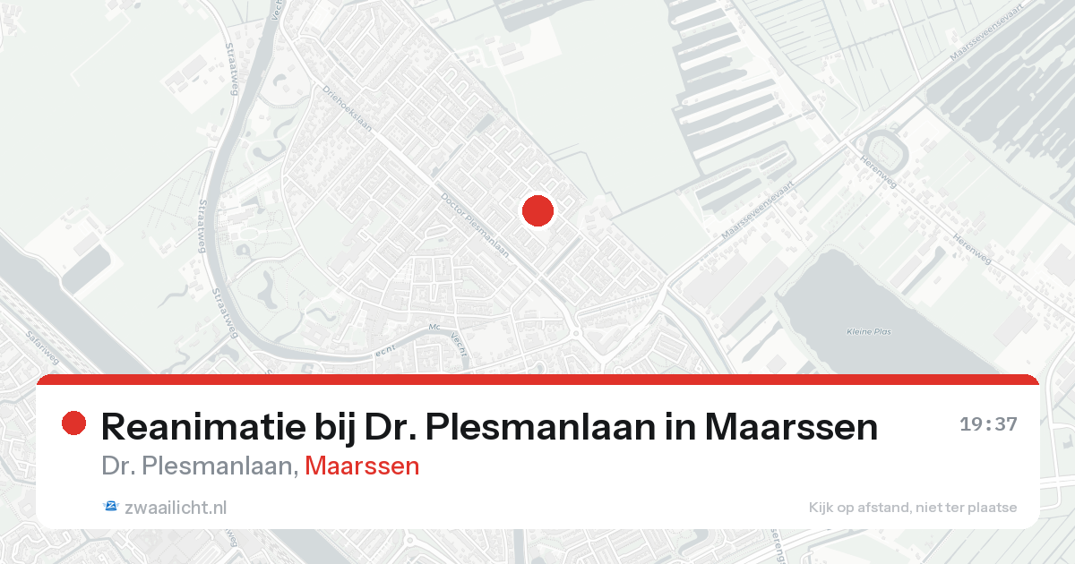 Reanimatie bij Dr. Plesmanlaan in Maarssen — 19 aug 2026