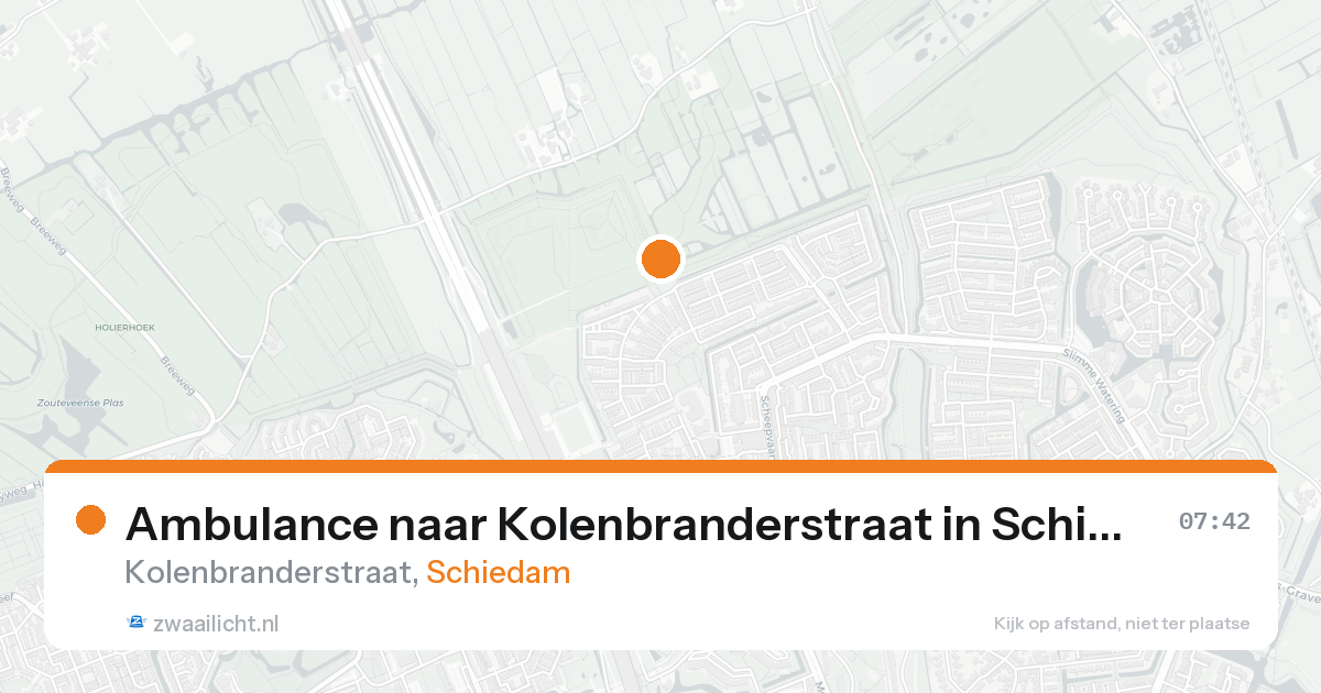Ambulance naar Kolenbranderstraat in Schiedam — 19 aug 2026