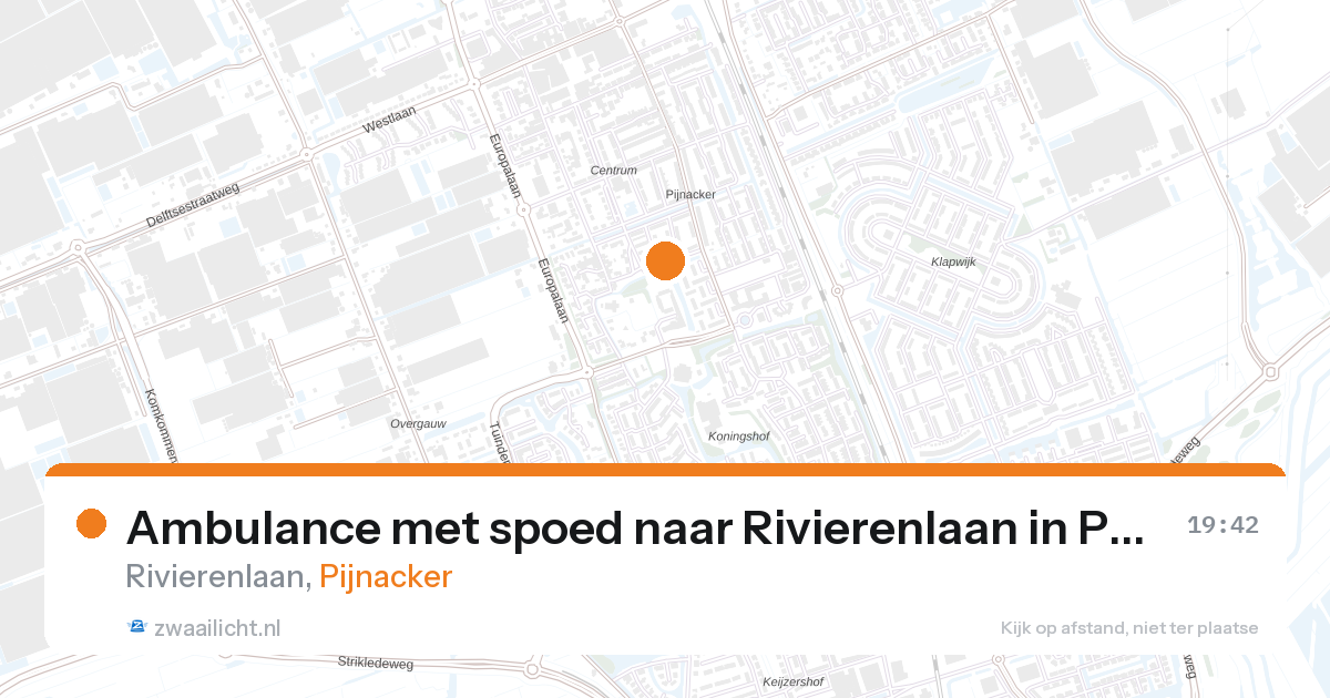 Ambulance met spoed naar Rivierenlaan in Pijnacker — 17 apr 2026