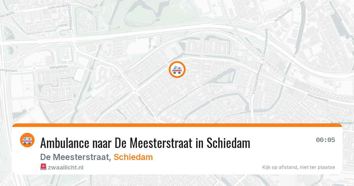 Ambulance naar De Meesterstraat in Schiedam — 25 jun 2026