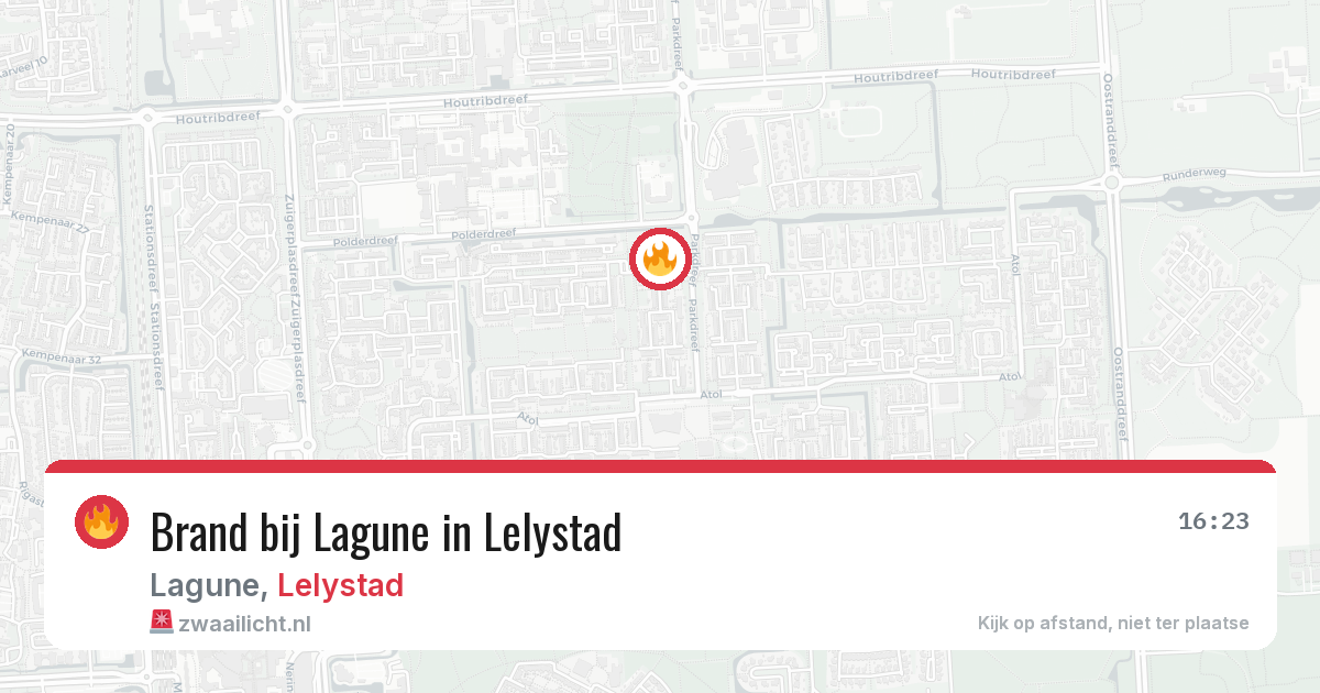 Brand bij Lagune in Lelystad — 29 jun 2026