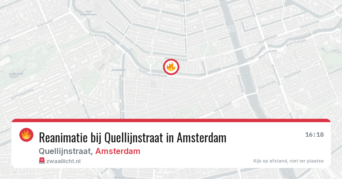 Reanimatie bij Quellijnstraat in Amsterdam — 3 mrt 2026