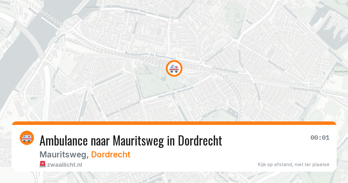 Ambulance naar Mauritsweg in Dordrecht — 16 jul 2026