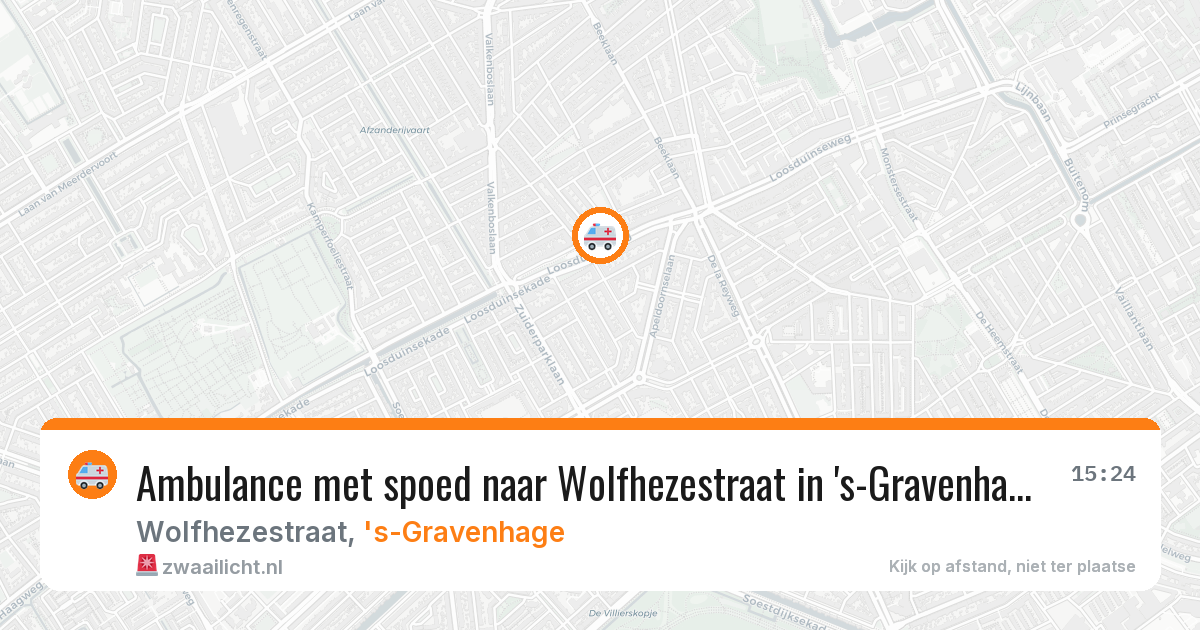 Ambulance met spoed naar Wolfhezestraat in 's-Gravenhage — 13 feb 2026