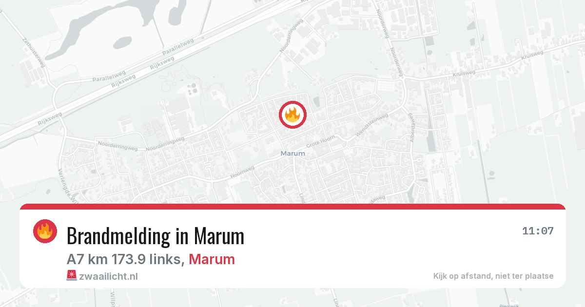 Brandmelding in Marum — 3 mrt 2026