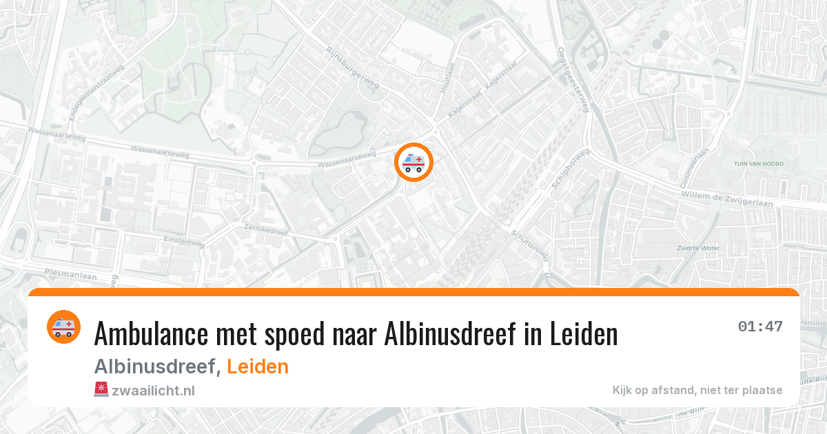 Ambulance met spoed naar Albinusdreef in Leiden — 20 apr 2026