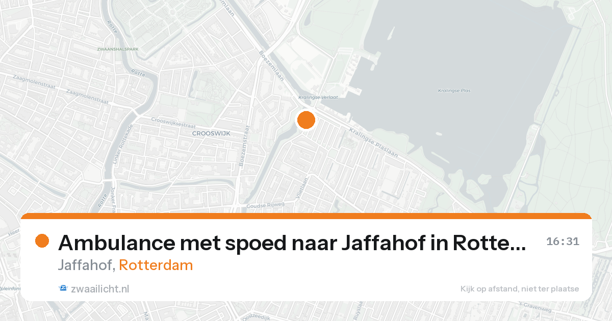 Ambulance met spoed naar Jaffahof in Rotterdam — 17 aug 2026