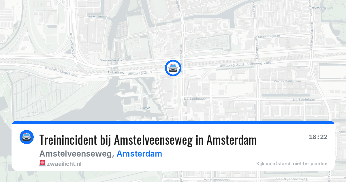 Treinincident bij Amstelveenseweg in Amsterdam — 3 jul 2026