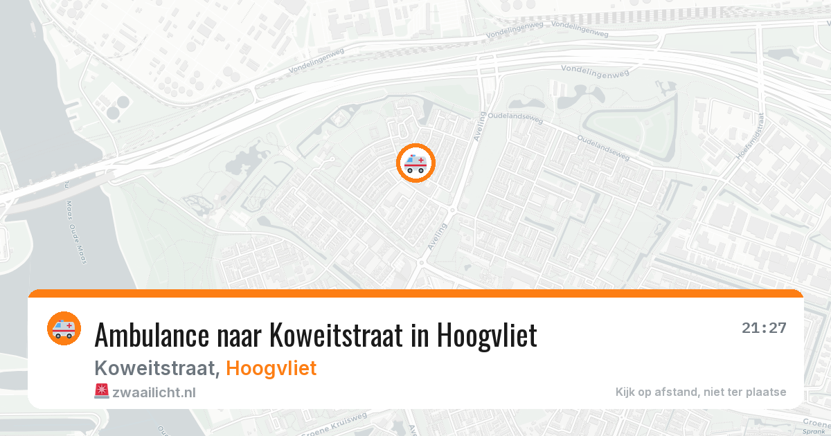 Ambulance naar Koweitstraat in Hoogvliet — 10 jul 2026