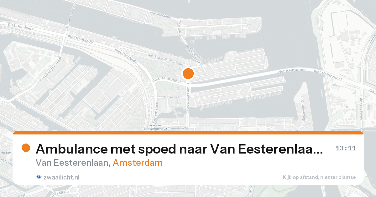 Ambulance met spoed naar Van Eesterenlaan in Amsterdam — 21 aug 2026