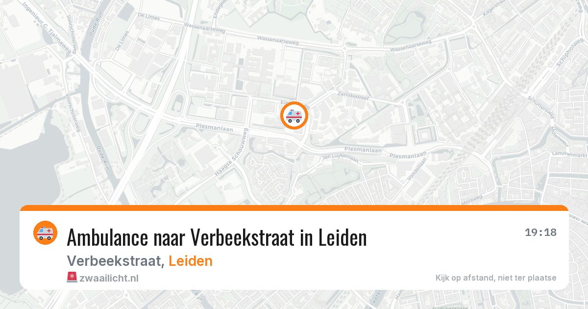 Ambulance naar Verbeekstraat in Leiden — 12 mei 2026