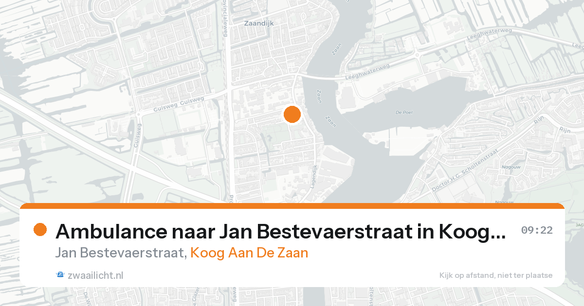 Ambulance naar Jan Bestevaerstraat in Koog Aan De Zaan — 17 aug 2026