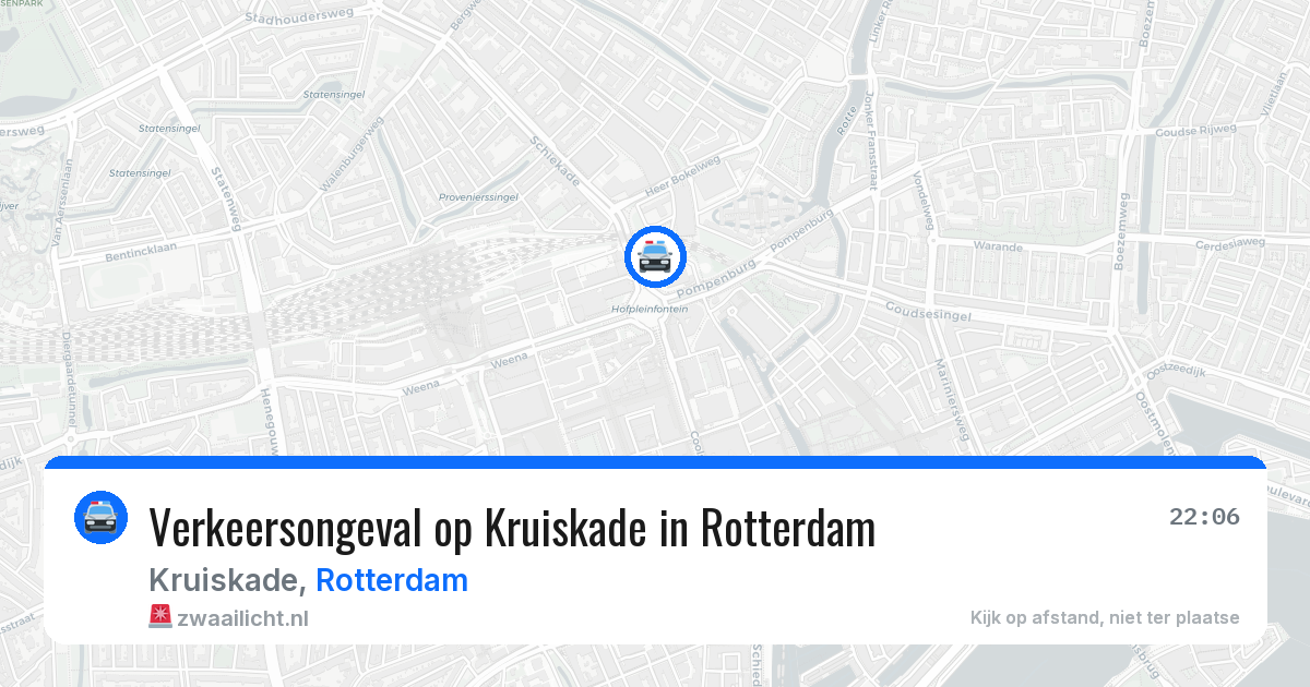 Verkeersongeval op Kruiskade in Rotterdam — 16 apr 2026