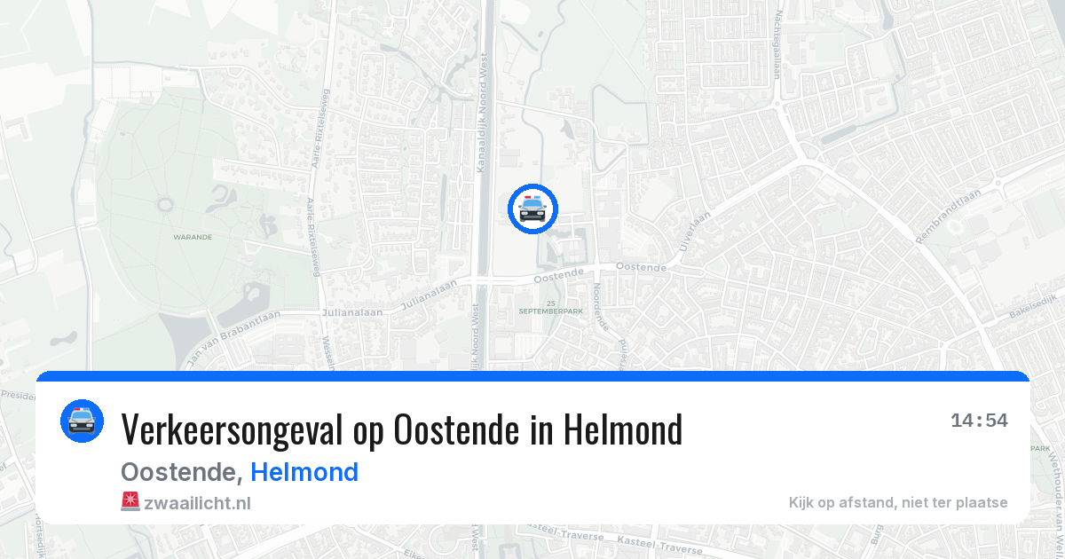 Verkeersongeval op Oostende in Helmond — 31 mrt 2026