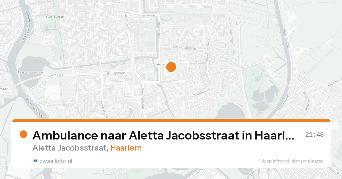 Ambulance naar Aletta Jacobsstraat in Haarlem — 8 jun 2026