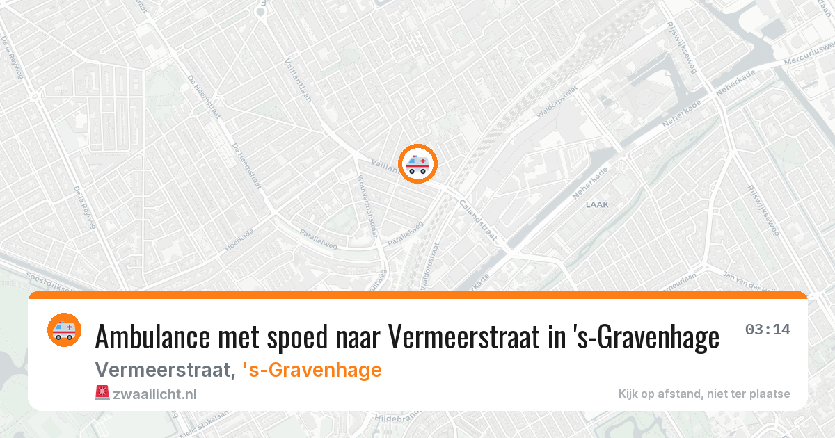 Ambulance met spoed naar Vermeerstraat in 's-Gravenhage — 26 apr 2026
