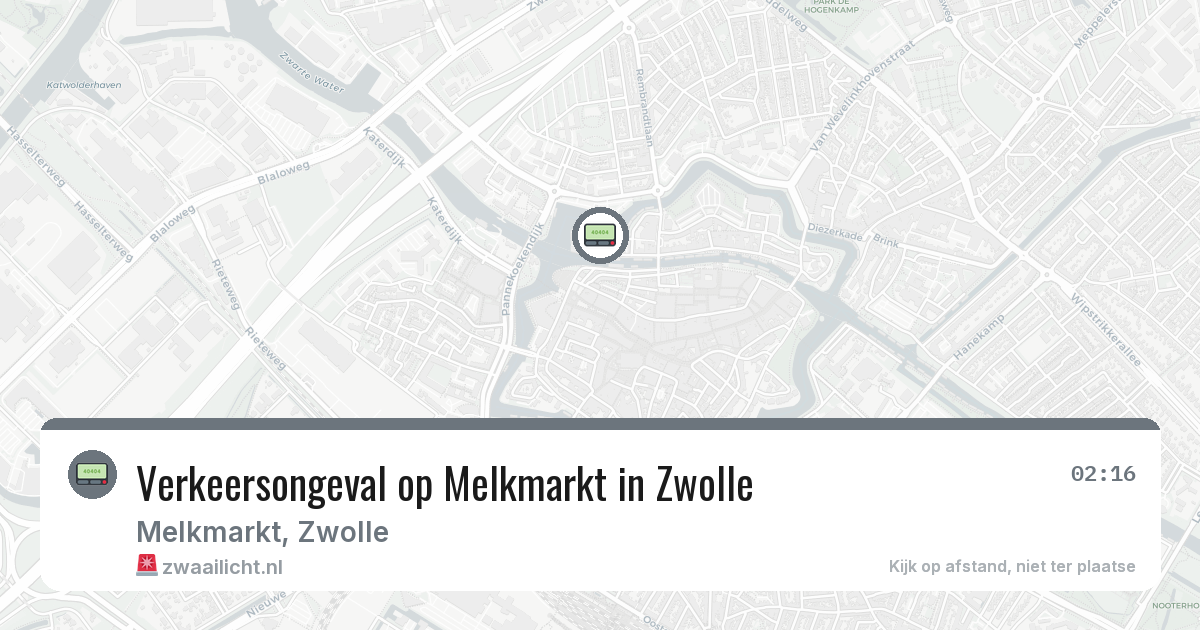 Verkeersongeval op Melkmarkt in Zwolle — 9 aug 2026