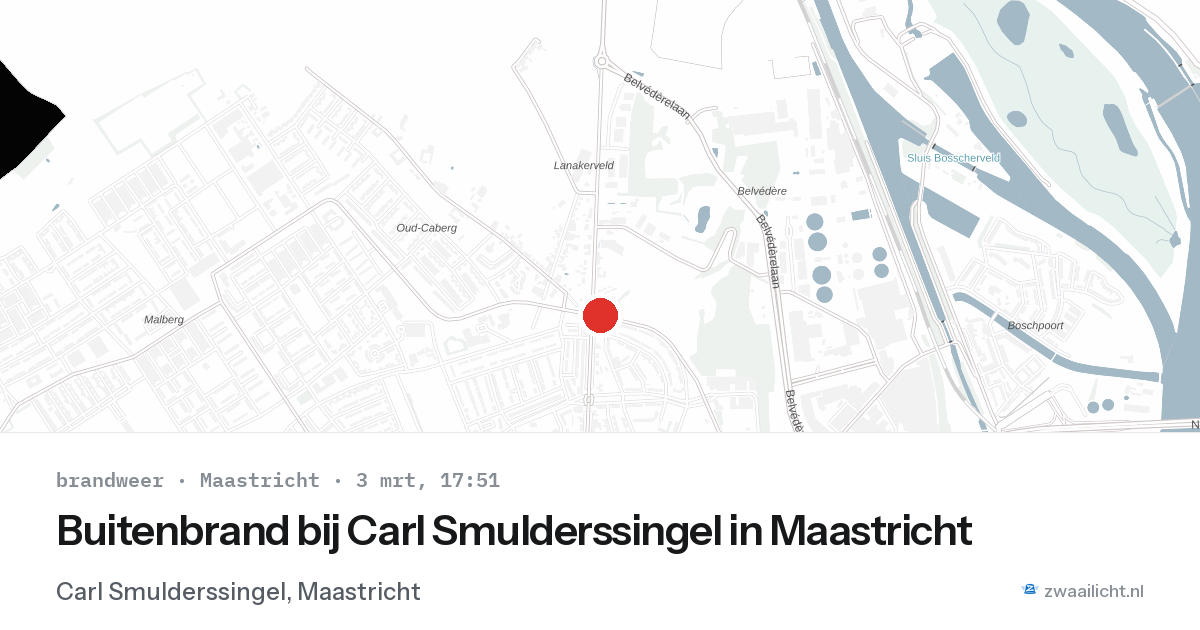 Buitenbrand bij Carl Smulderssingel in Maastricht — 3 mrt 2026
