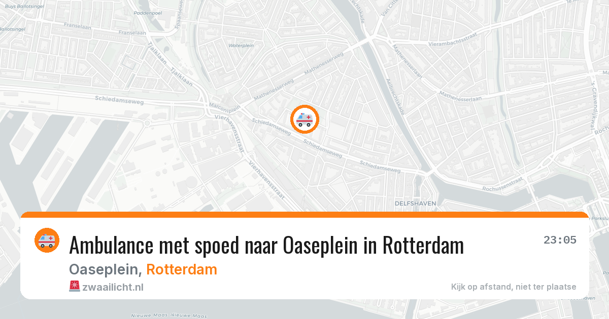 Ambulance met spoed naar Oaseplein in Rotterdam — 15 apr 2026
