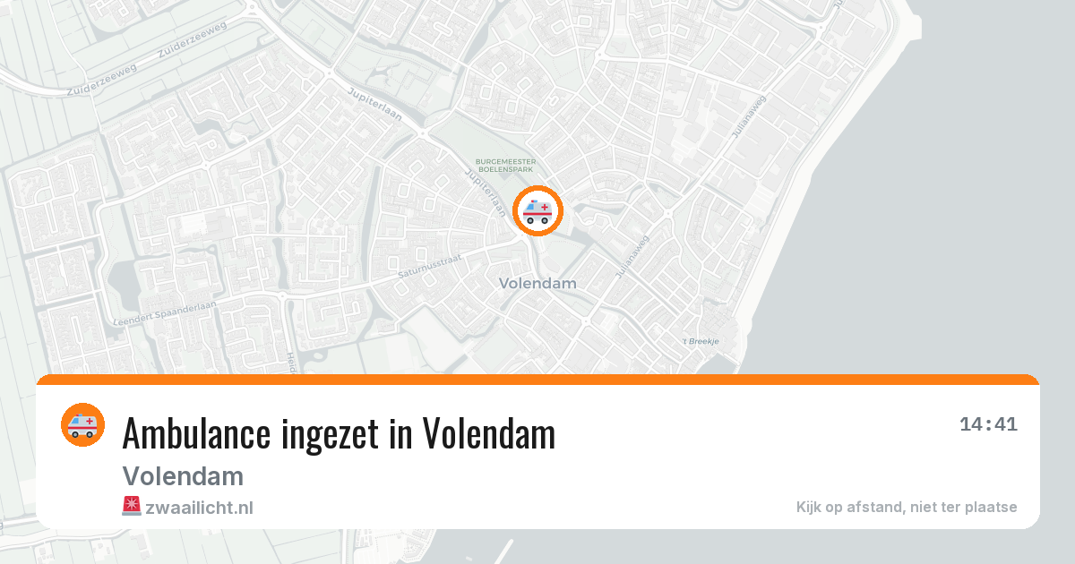 Ambulance ingezet in Volendam — 18 apr 2026