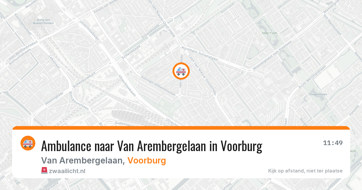 Ambulance naar Van Arembergelaan in Voorburg — 1 aug 2026